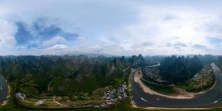 阳朔漓江河道 (3)_全景